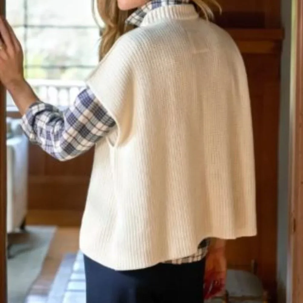 Frank & Eileen Montecito Cotton Knit Sweater Vest Cream Sz XL NWOT